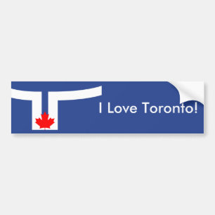 Aufkleber Flagge von Toronto, Kanada Autoaufkleber