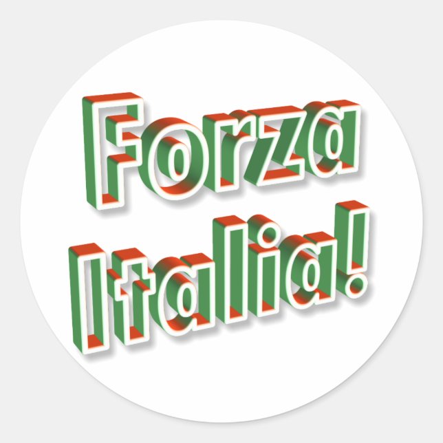 Aufkleber "Forza Italia" (Vorderseite)