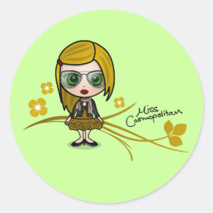 Aufkleber "Fräulein-Cosmopolitan"