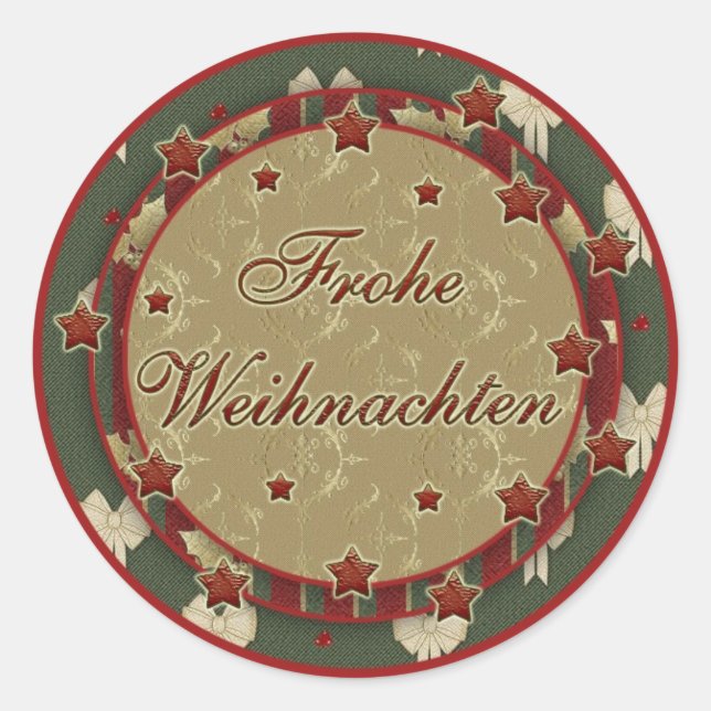 Aufkleber "Frohe Weihnachten" (Vorderseite)