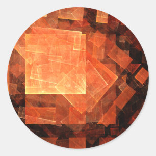 Aufkleber für Abstrakte Art-Runde aus Fenstern