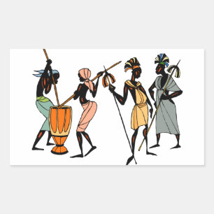 Aufkleber für afrikanische Stammeskunst