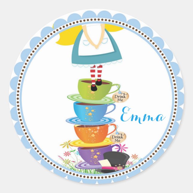 Aufkleber für Alicen im Wunderland (Vorderseite)