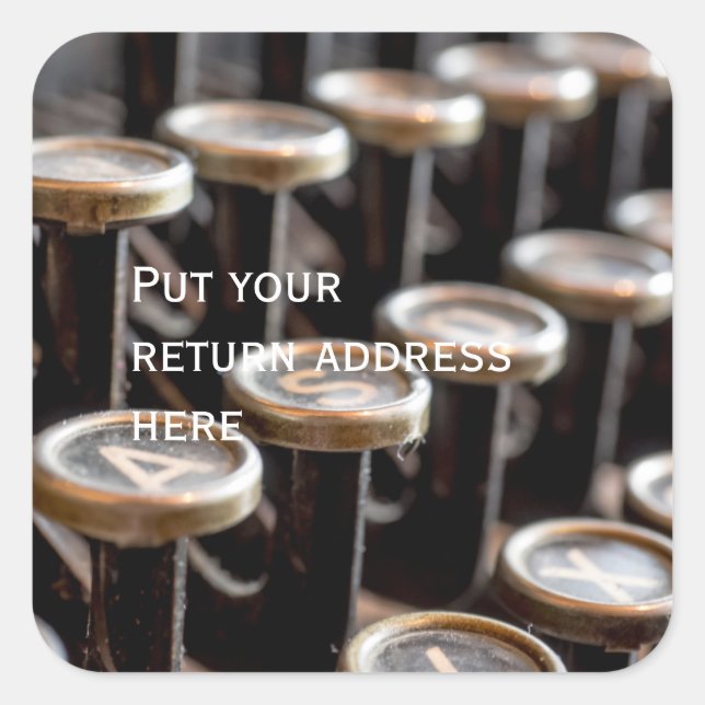 Aufkleber für alte Vintage Schreibschrifttasten au (Vorderseite)