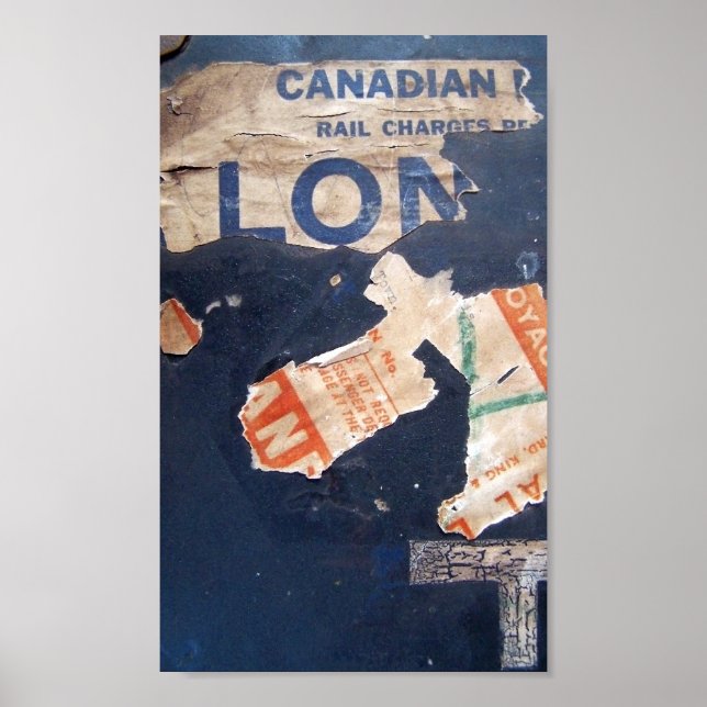 Aufkleber für Altgepäck Poster (Vorne)