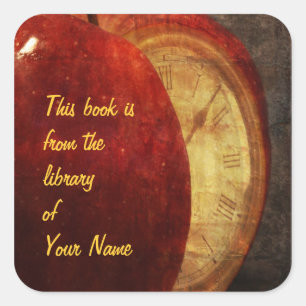 Aufkleber für Apfel- und Uhrenbibliothek