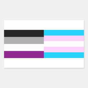 Aufkleber für asexuelle/trans-prime Flags