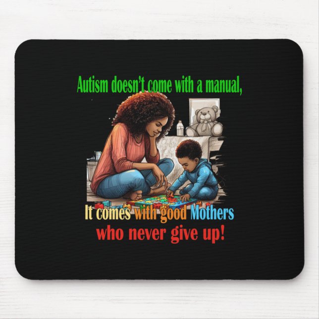 Aufkleber für Autismus-Mama Mousepad (Vorne)