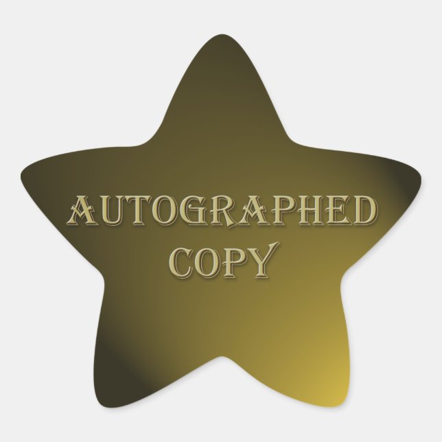 Aufkleber für Autographische Kopie im Gold-Stil (Vorderseite)