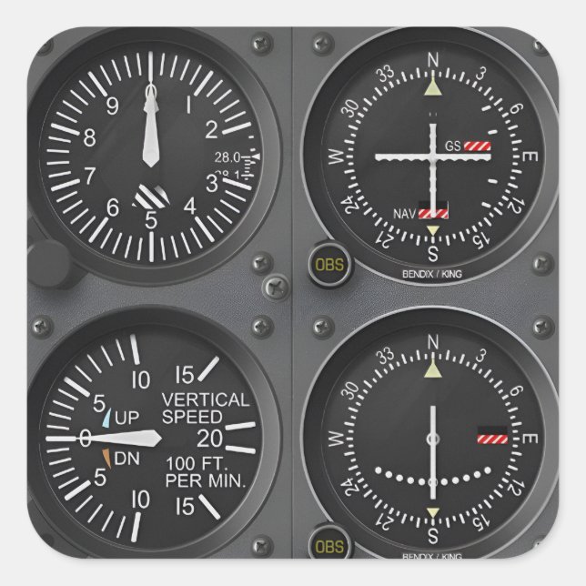 Aufkleber für Avionikgeräte (Vorderseite)