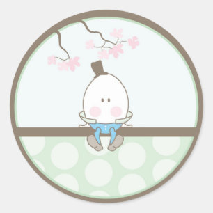 Aufkleber für Baby-Einladung oder Gefälligkeitswer