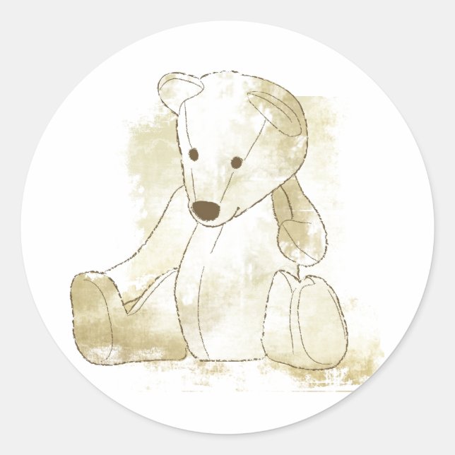 Aufkleber für Baby-Einladung oder Gefälligkeitswer (Vorderseite)