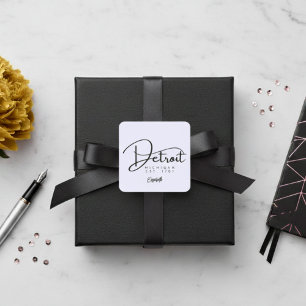 Aufkleber für benutzerdefinierte Detroit-Lavendel