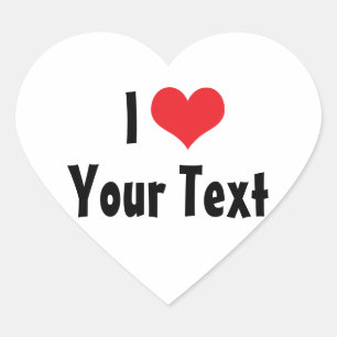 Aufkleber für benutzerdefinierte I-Liebe