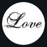 Aufkleber für benutzerdefinierte Lieben für Gastge<br><div class="desc">Elegante Aufkleber für Hochzeiten,  Umschlag Aufkleber und Gastgeschenk Hochzeit. Passen Sie die Farbe der Schrift und den Hintergrund an.</div>