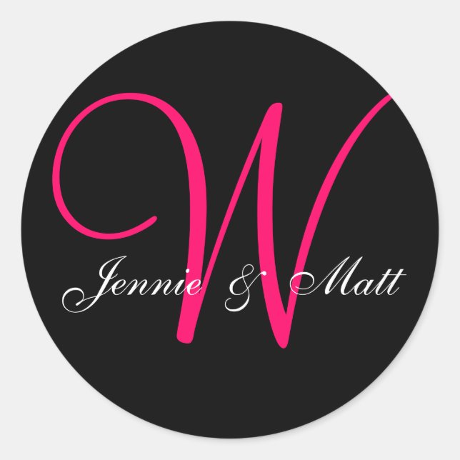 Aufkleber für benutzerdefinierte Monogramm-Bräunun (Vorderseite)