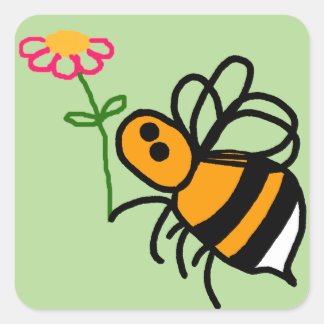 Aufkleber für Bienen und Blume 20 pro Blatt