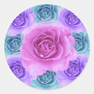 Aufkleber für blaue und Lila Rose