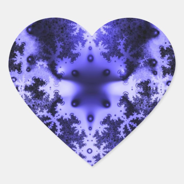 Aufkleber für blaues Fraktal (Vorderseite)