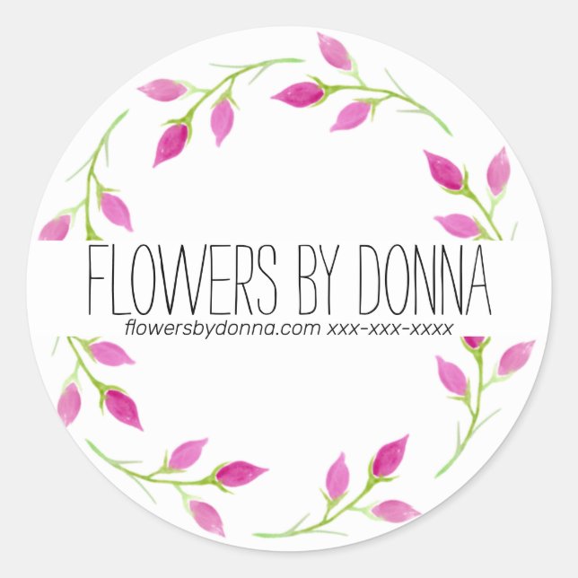 Aufkleber für Blume (Vorderseite)