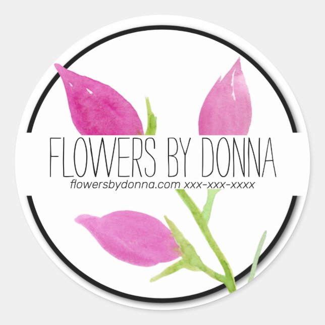 Aufkleber für Blume (Vorderseite)