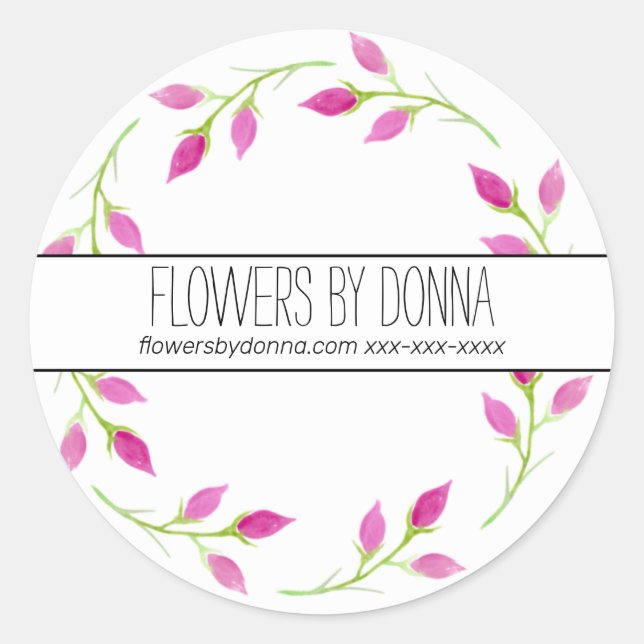 Aufkleber für Blume (Vorderseite)