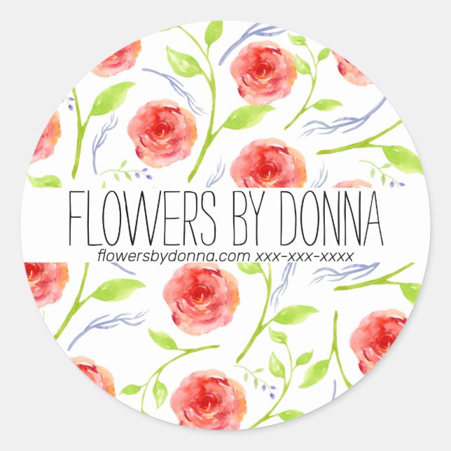 Aufkleber für Blume (Vorderseite)