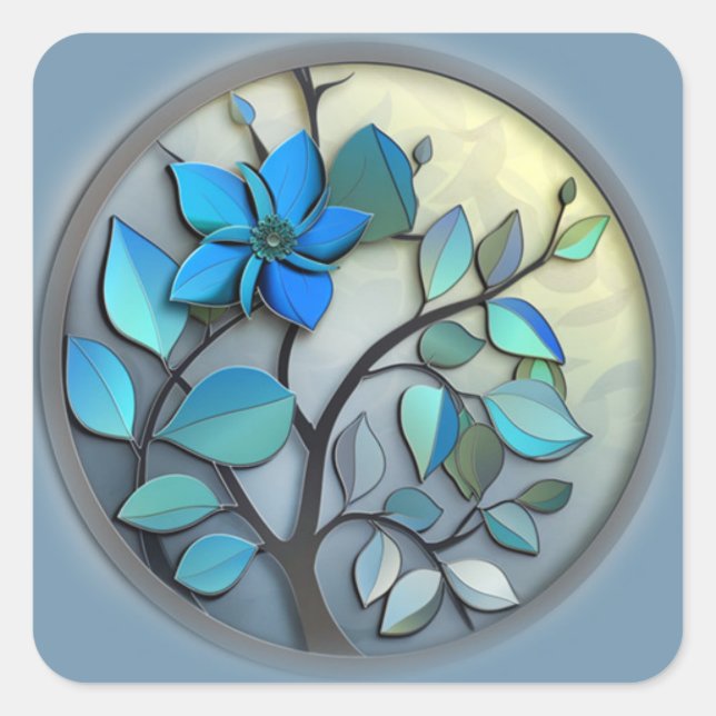 Aufkleber für Blume (Vorderseite)