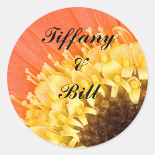 Aufkleber für blumengeschmückte Hochzeiten