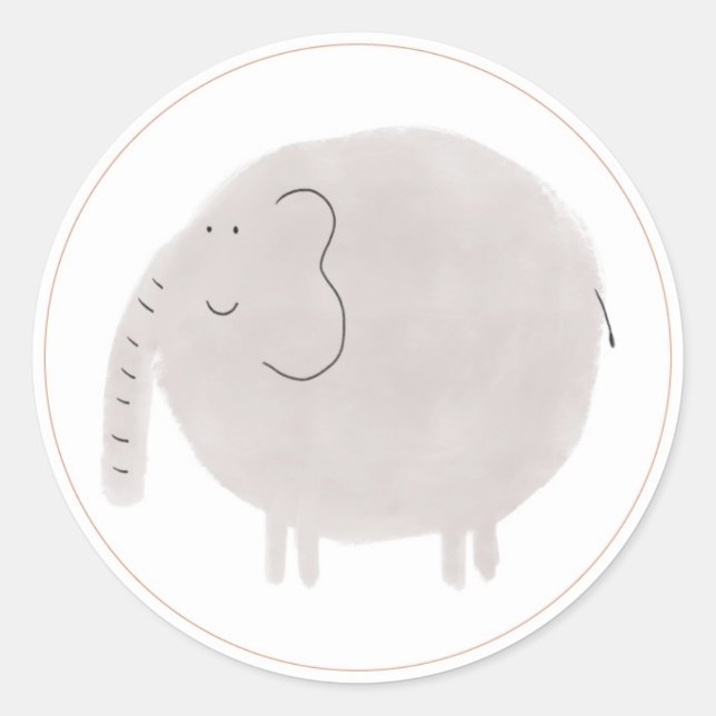 Aufkleber für Boho-Elefanten (Vorderseite)