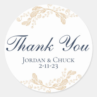 Aufkleber für botanische Gastgeschenk Hochzeit aus