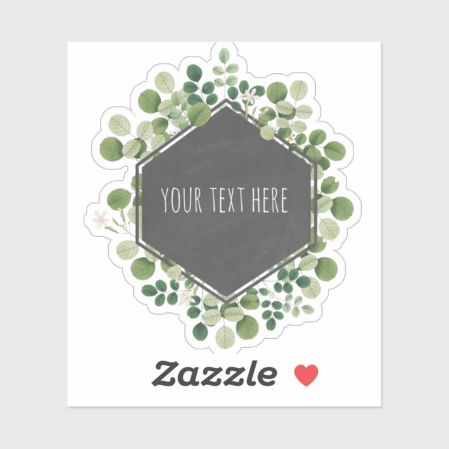 Aufkleber für Botanische Grünpflanzen (Blatt)