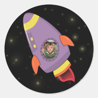 Aufkleber für Boys Space Rocket Ship School