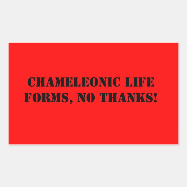 Aufkleber für Chameleonic Life Forms (Vorderseite)