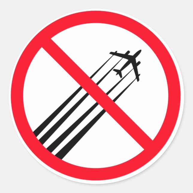 Aufkleber für Chemtrails (Vorderseite)