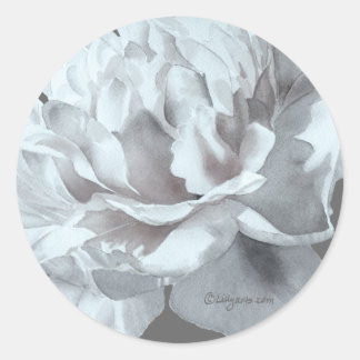 Aufkleber für coole graue Peony Wedding