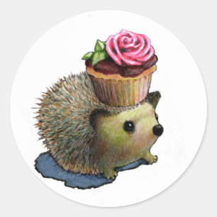 Aufkleber für Cupcake-Igel
