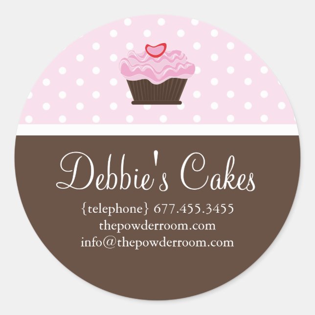 Aufkleber für Cupcake Umschlag Aufkleber (Vorderseite)