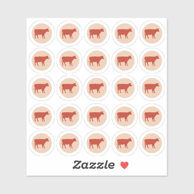 Aufkleber für das 2-farbige Rindfleisch (Blatt)