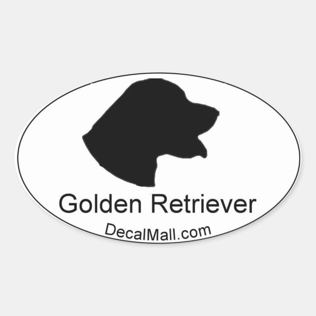 Aufkleber für das Auto des Golden Retriever (Vorderseite)