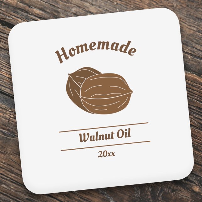 Aufkleber für das bearbeitbare Walnussöl (Walnut Oil Label Sticker)