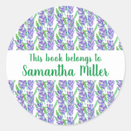 Aufkleber für das Buchzeichen Lavenderdesign