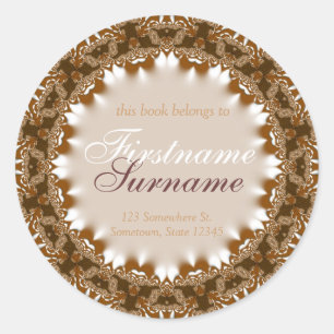 Aufkleber für das Buchzeichen Satin Earth Lace