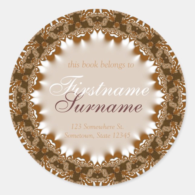 Aufkleber für das Buchzeichen Satin Earth Lace (Vorderseite)