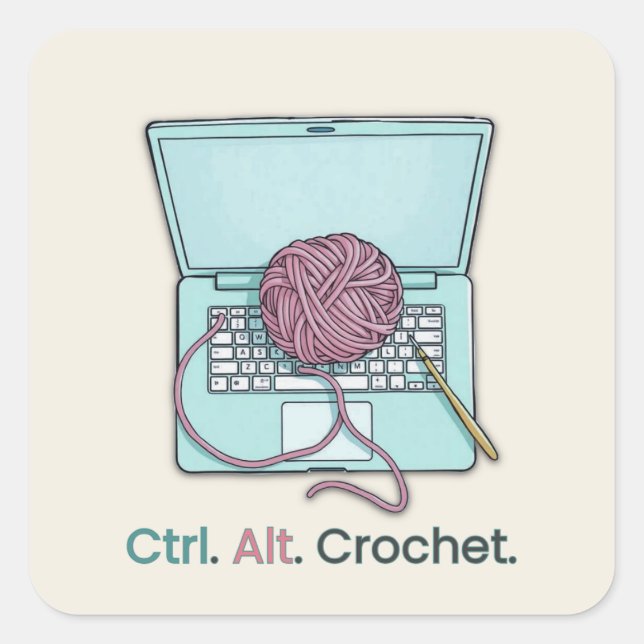 Aufkleber für das Crochet-Label (Vorderseite)