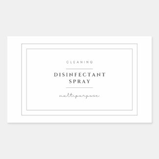 Aufkleber für das Desinfektionsmittel