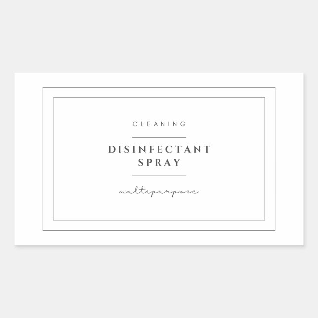 Aufkleber für das Desinfektionsmittel (Vorderseite)