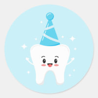 Aufkleber für das erste Gastgeschenk von Tooth - A