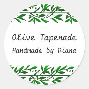 Aufkleber für das Etikett "Eigenes Olivenblatt" od