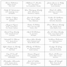 Aufkleber für das Etikett für die Visitenkarte ein